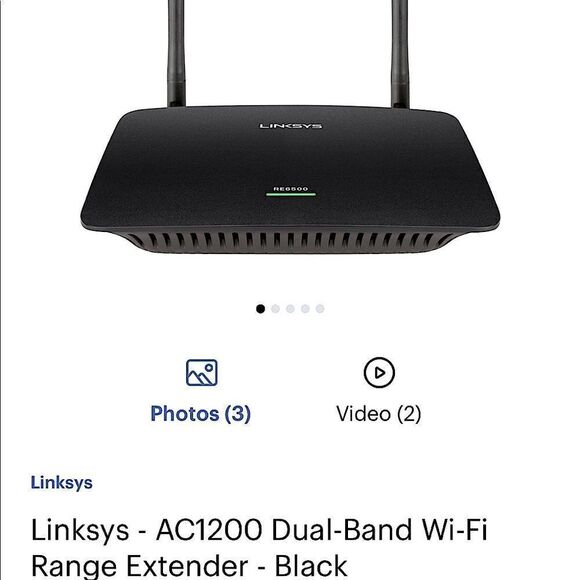 NWT! Linksys-AC1200, Dual Band WiFi Range Extendor. 2000 Square feet! - Picture 1 of 13